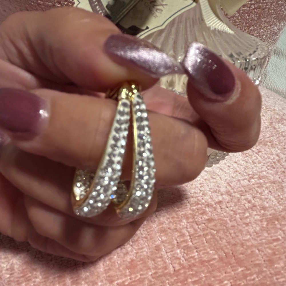 Elegant Silver and Gold Hoop Earrings